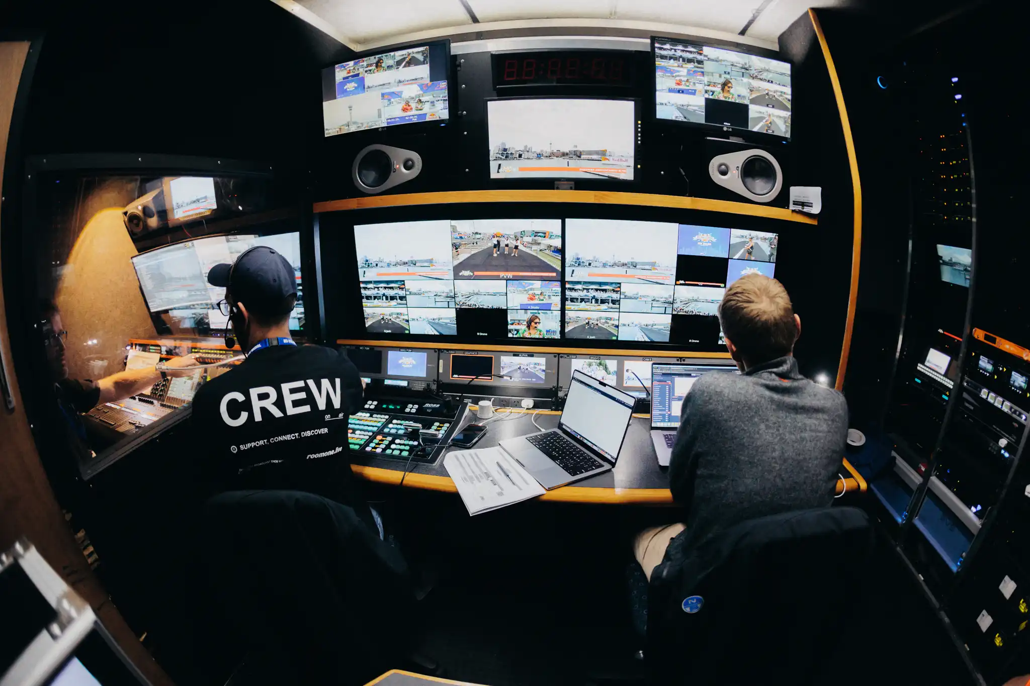 Camera production crew at work